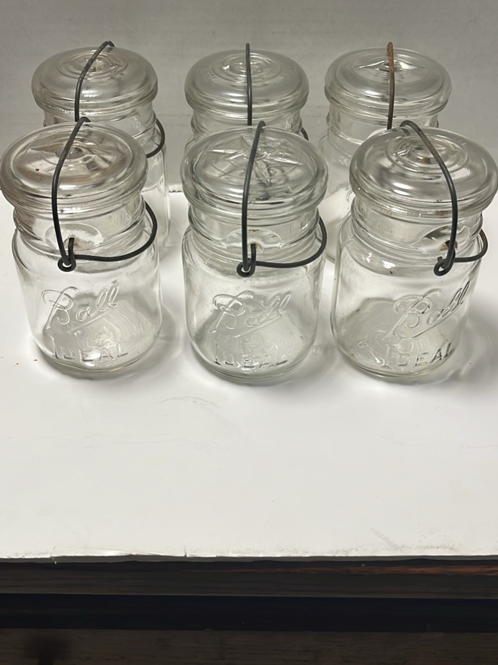 Ball Clear Glass Lantern Jars with Wire Handles - Set of 6